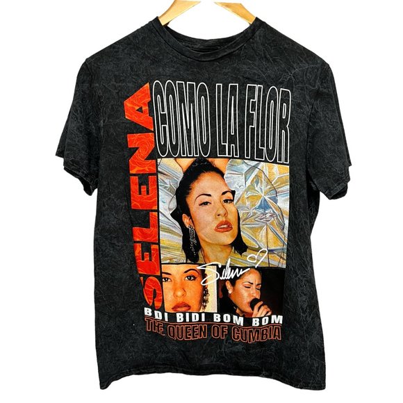 selena Tops - Selena Tee, Como La Flor Bdi Bdi Bom Bom Band T Shirt Size Medium NWOT